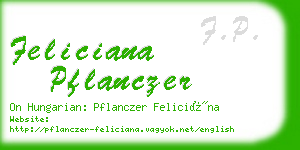 feliciana pflanczer business card